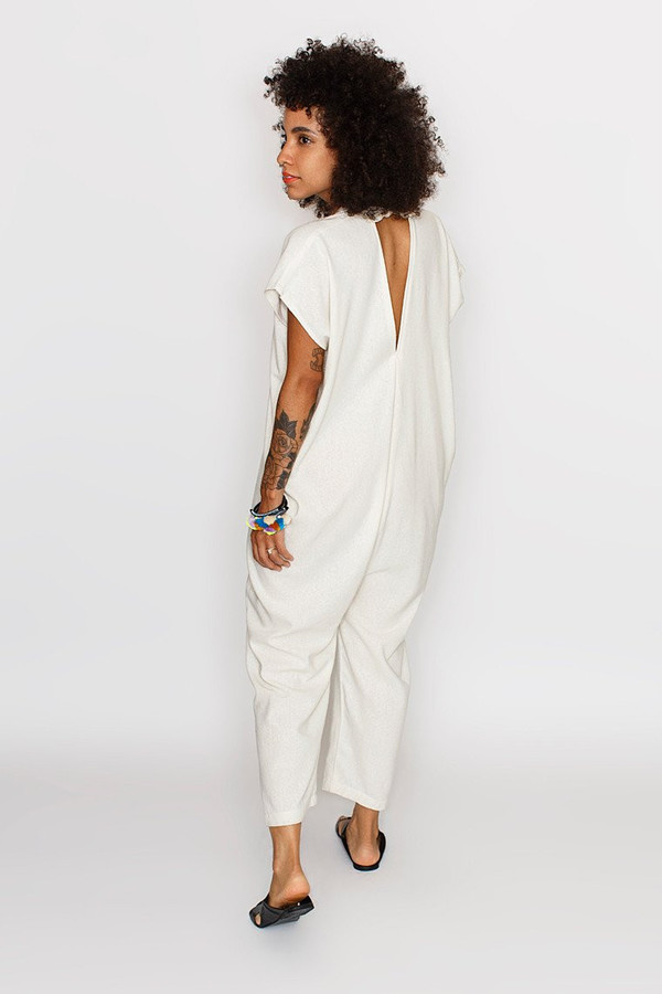 Miranda Bennett Everyday Jumpsuit, Natural Silk Noil Miranda Bennett Everyday Jumpsuit, Natural Silk Noil