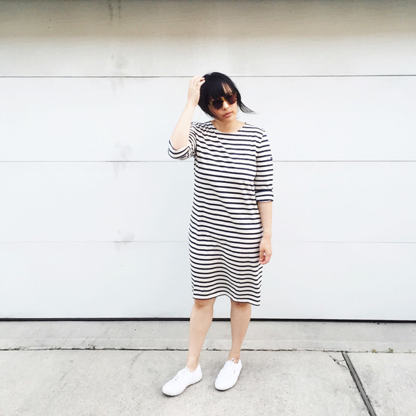 SAINT JAMES Galathee Dress, Ecru/Marine SAINT JAMES Galathee Dress, Ecru/Marine