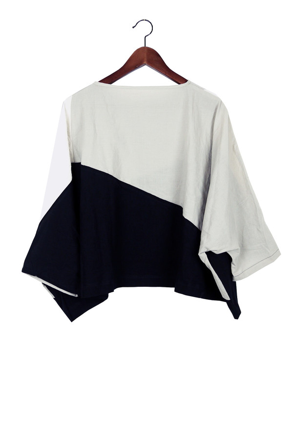 Uzi NYC Stone Colorblock Dissection Top Uzi NYC Stone Colorblock Dissection Top