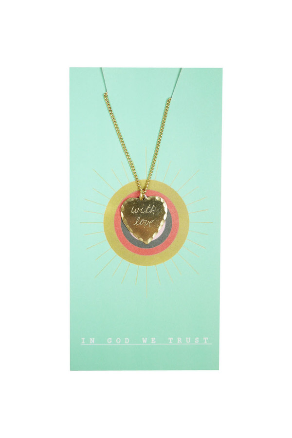 In God We Trust NYC Sweet Nothings Necklace 24", With Love In God We Trust NYC Sweet Nothings Necklace 24", With Love