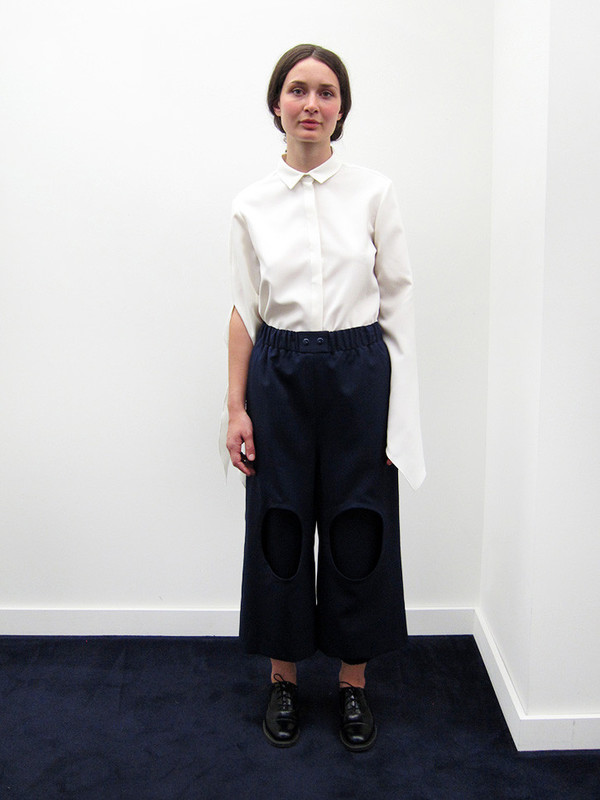 Andrea Jiapei Li Double-Layer Pant with Knee Holes Andrea Jiapei Li Double-Layer Pant with Knee Holes