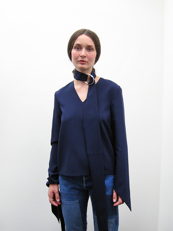 Andrea Jiapei Li Tied Neck/Knot Sleeve Top Andrea Jiapei Li Tied Neck/Knot Sleeve Top