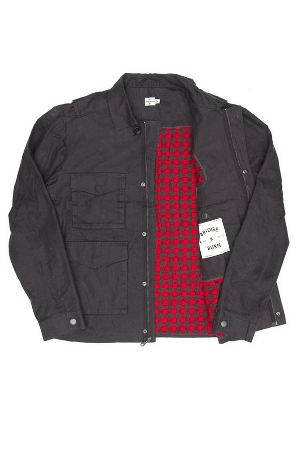 Men's Bridge & Burn Adams Waxed Coal Men's Bridge & Burn Adams Waxed Coal