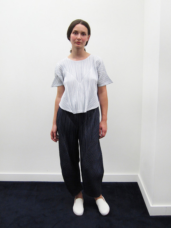 Issey Miyake Kasuri Stripe Pant - Navy Issey Miyake Kasuri Stripe Pant - Navy
