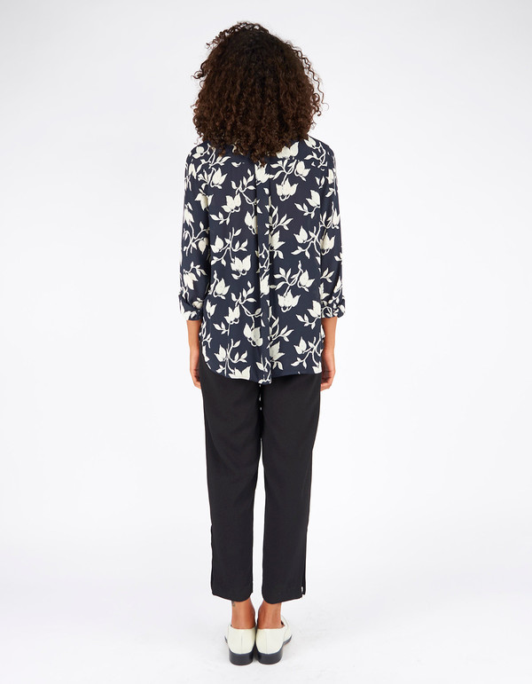 Ganni Maxwell Crepe Shirt Vanilla Ice Bell Flower Ganni Maxwell Crepe Shirt Vanilla Ice Bell Flower