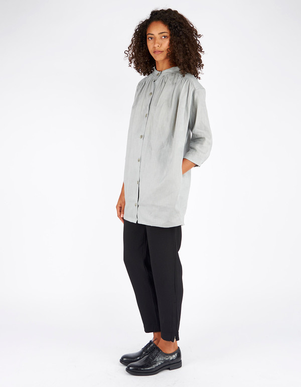 Ursa Minor Grace Linen Blouse Dove Grey Ursa Minor Grace Linen Blouse Dove Grey