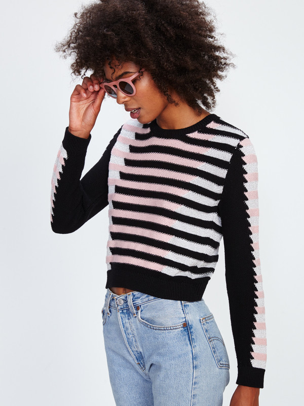 MILA ZOVKO NATALIA SWEATER / BLACK & PINK MILA ZOVKO NATALIA SWEATER / BLACK & PINK