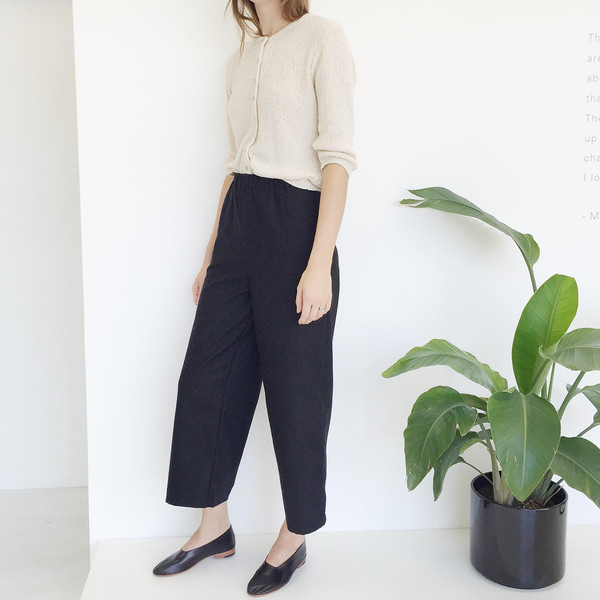 Open Air Museum Black Raw Silk Pant Open Air Museum Black Raw Silk Pant