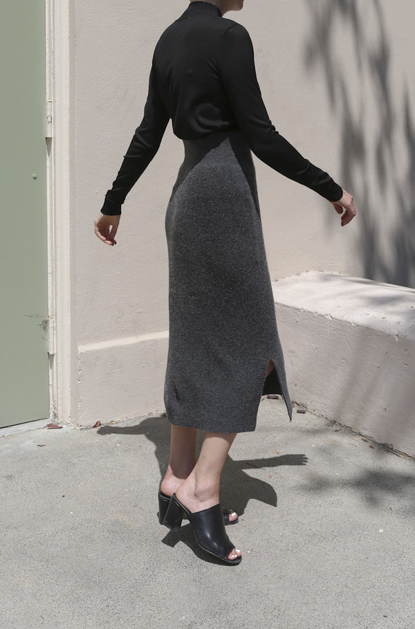 Objects Without Meaning Fitted Skirt in Grey Objects Without Meaning Fitted Skirt in Grey