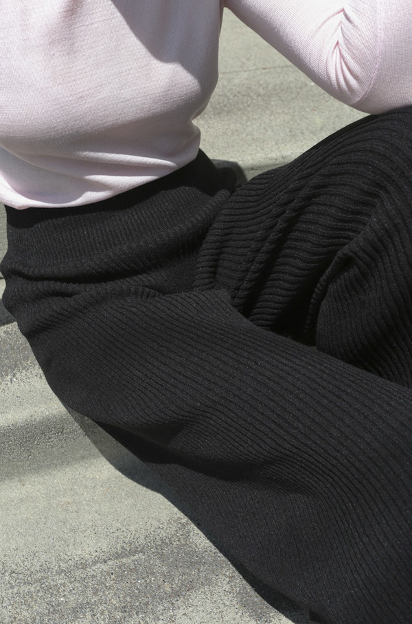 Objects Without Meaning Sweater Rib Pant in Black Objects Without Meaning Sweater Rib Pant in Black