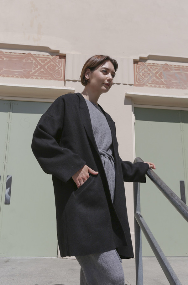 ARE Studio Angle Coat in Onyx ARE Studio Angle Coat in Onyx