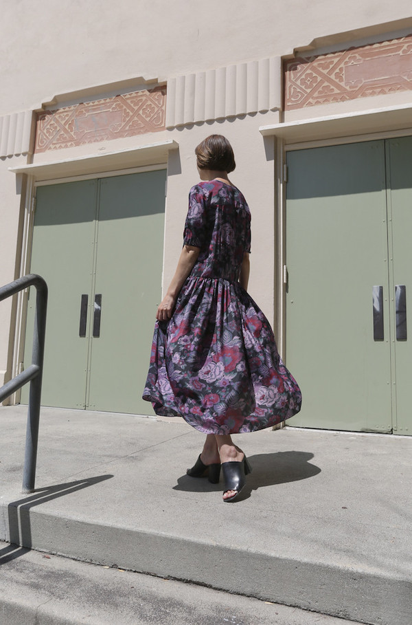 Suzanne Rae Pin-Tuck Dress in Chinois Floral Suzanne Rae Pin-Tuck Dress in Chinois Floral