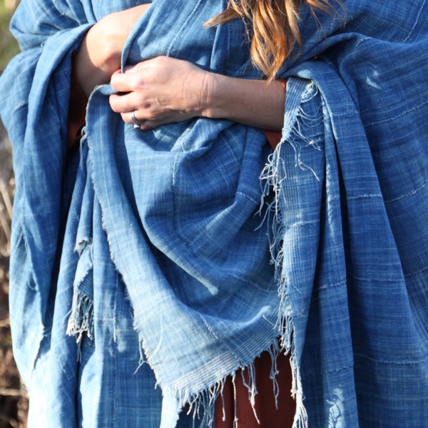 Unknown Softened Indigo Throw Unknown Softened Indigo Throw
