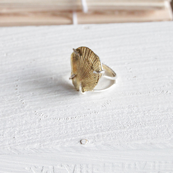 Beatrice Valenzuela Brass Concha Ring Beatrice Valenzuela Brass Concha Ring