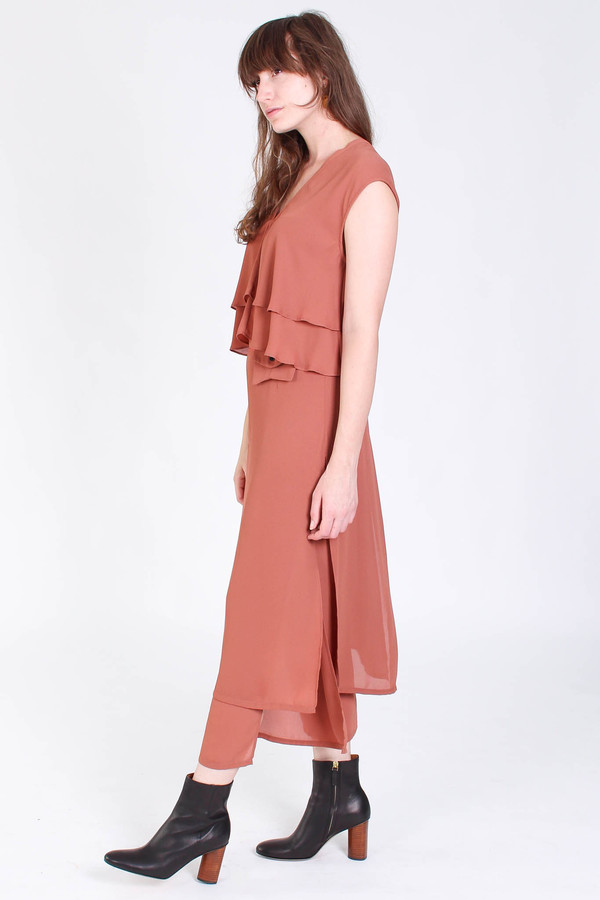 Rachel Comey Double boone top in clay Rachel Comey Double boone top in clay