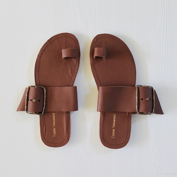 Unknown Hammered Leather Slides Unknown Hammered Leather Slides