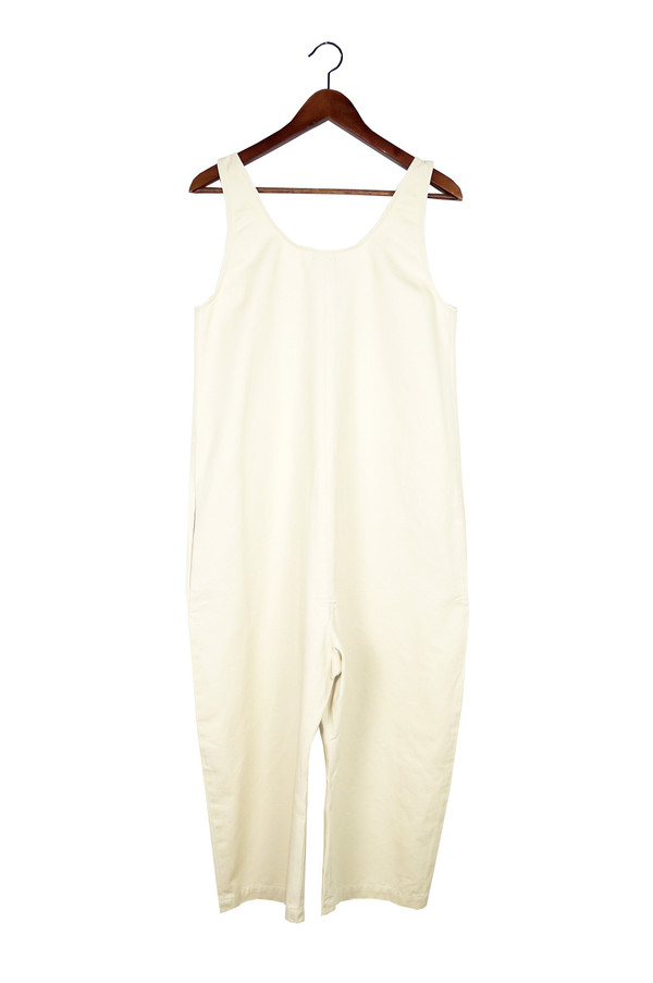 Ilana Kohn Gary Jumpsuit, Cream, Cotton Washed Twill Ilana Kohn Gary Jumpsuit, Cream, Cotton Washed Twill