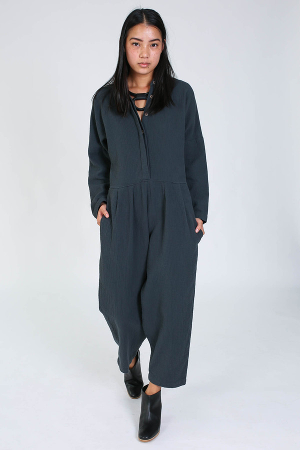 Black Crane Quilted jumper in dark shadow Black Crane Quilted jumper in dark shadow