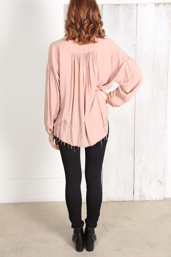 Raquel Allegra SHIRRED BLOUSE Raquel Allegra SHIRRED BLOUSE