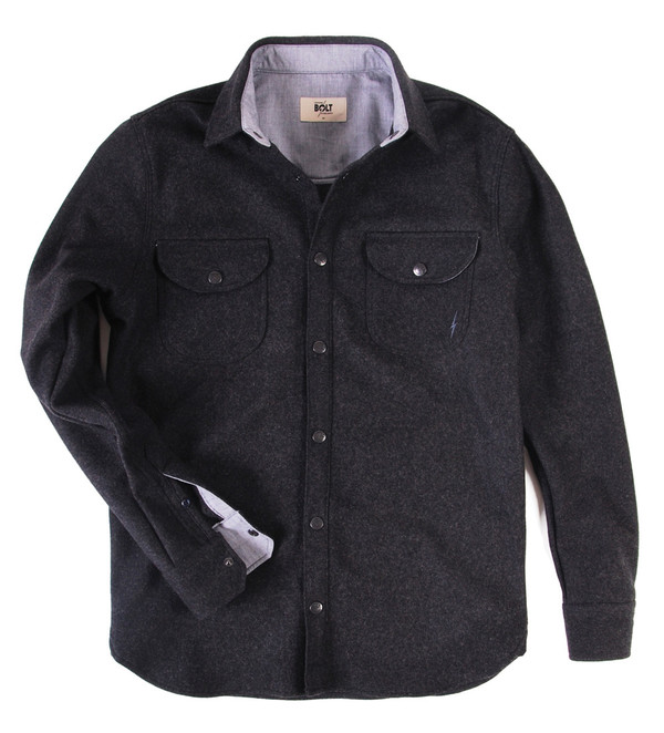 LIGHTNING BOLT - WOOL MELTON WORKSHIRT LIGHTNING BOLT - WOOL MELTON WORKSHIRT