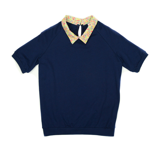 LOUP - CHARLOTTE TEE - NAVY/FLORAL LOUP - CHARLOTTE TEE - NAVY/FLORAL