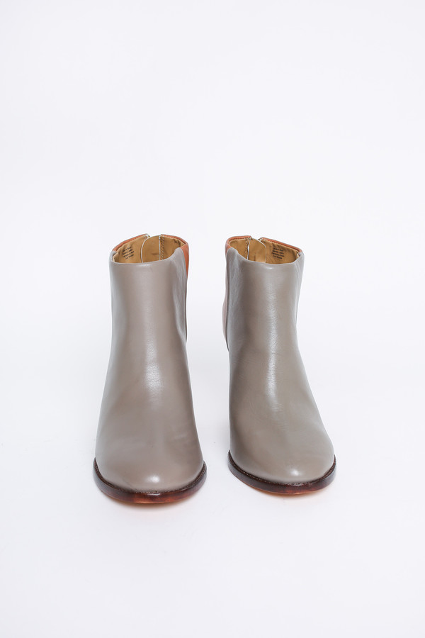 Nina Payne Halsey hole punch boot in grey/cognac Nina Payne Halsey hole punch boot in grey/cognac