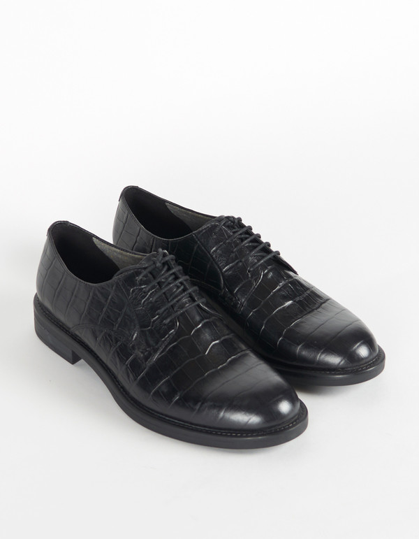 Vagabond Amina Croc Oxford Black Vagabond Amina Croc Oxford Black