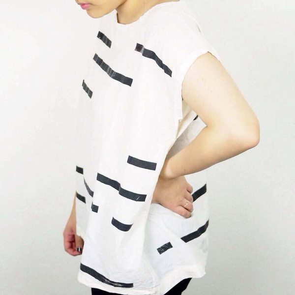 Uzi NYC Rose Broken Stripe Tunic Uzi NYC Rose Broken Stripe Tunic