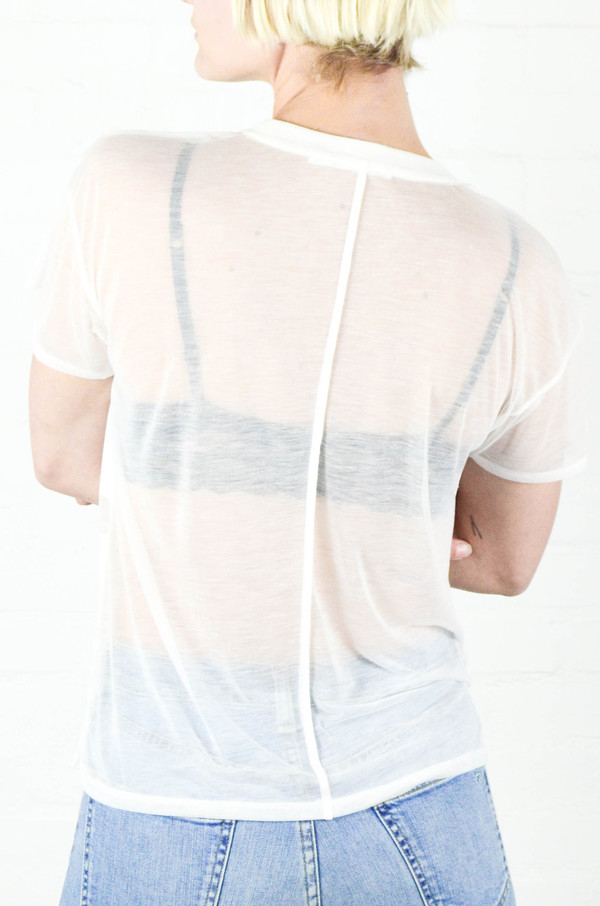 Rag and Bone Bright White Vintage Burnout Crew Tee Rag and Bone Bright White Vintage Burnout Crew Tee