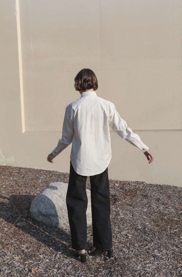 Caron Callahan Jeremy Top in Natural Vintage Poplin Caron Callahan Jeremy Top in Natural Vintage Poplin