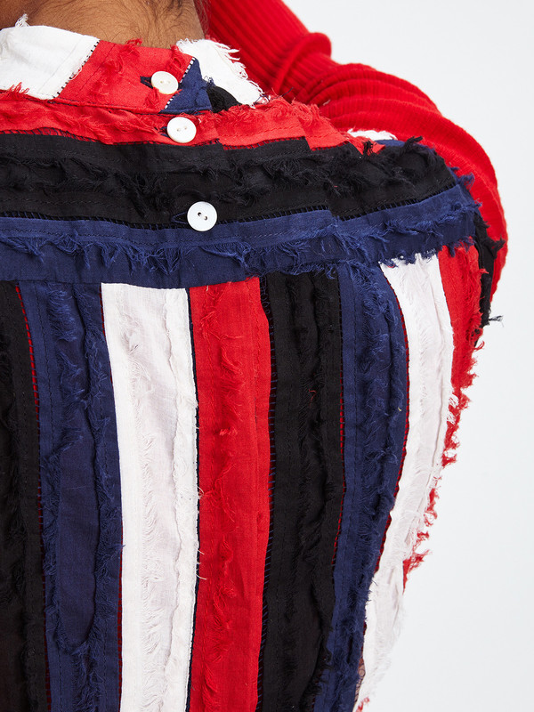 NIKKI CHASIN ARI MOCK NECK TOP / NAVY RED STRIPE NIKKI CHASIN ARI MOCK NECK TOP / NAVY RED STRIPE