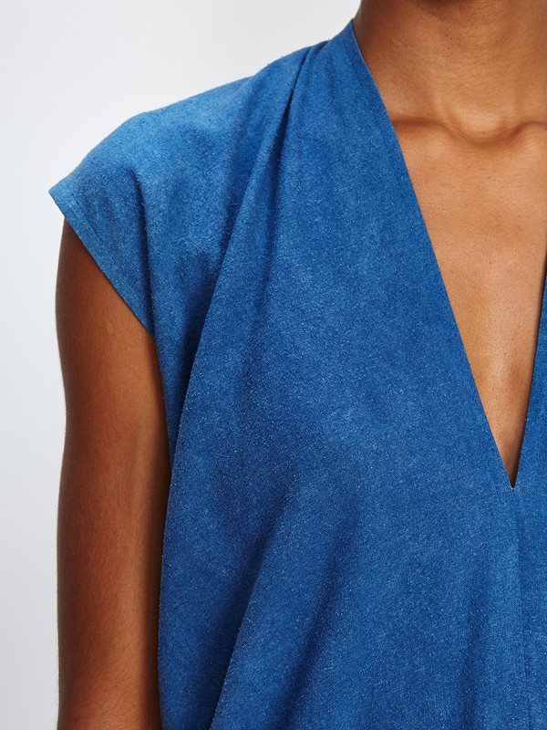 MIRANDA BENNETT EVERYDAY TOP / INDIGO SILK NOIL MIRANDA BENNETT EVERYDAY TOP / INDIGO SILK NOIL