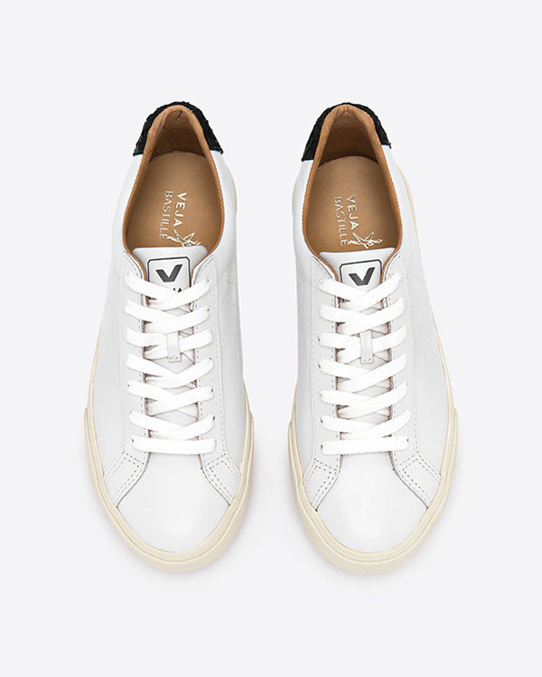 VEJA - Esplar Leather Tilapia Extra White Black VEJA - Esplar Leather Tilapia Extra White Black