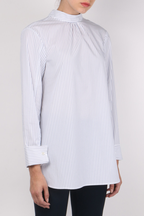 Tibi Samuel Stripe Backward Boyfriend Shirt Tibi Samuel Stripe Backward Boyfriend Shirt