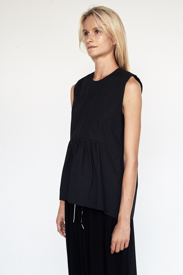 Fabiana Pigna Cotton Bessette Blouse - Black Fabiana Pigna Cotton Bessette Blouse - Black