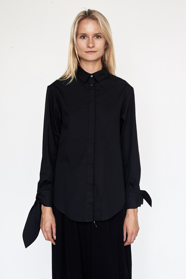Fabiana Pigna Cotton Kasia Blouse - Black Fabiana Pigna Cotton Kasia Blouse - Black