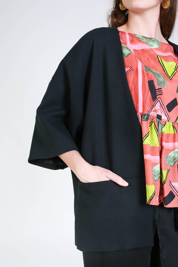 Obakki Coat in black Obakki Coat in black
