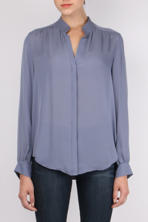 L'agence Bianca Band Collar Blouse L'agence Bianca Band Collar Blouse