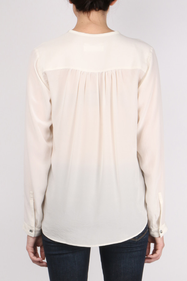 Pomandere Henley Long Sleeve Blouse Pomandere Henley Long Sleeve Blouse