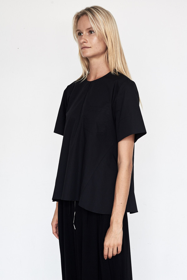 Fabiana Pigna Cotton Larissa Blouse - Black Fabiana Pigna Cotton Larissa Blouse - Black