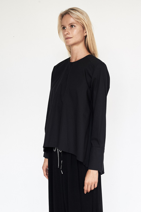 Fabiana Pigna Cotton Luisa Blouse - Black Fabiana Pigna Cotton Luisa Blouse - Black