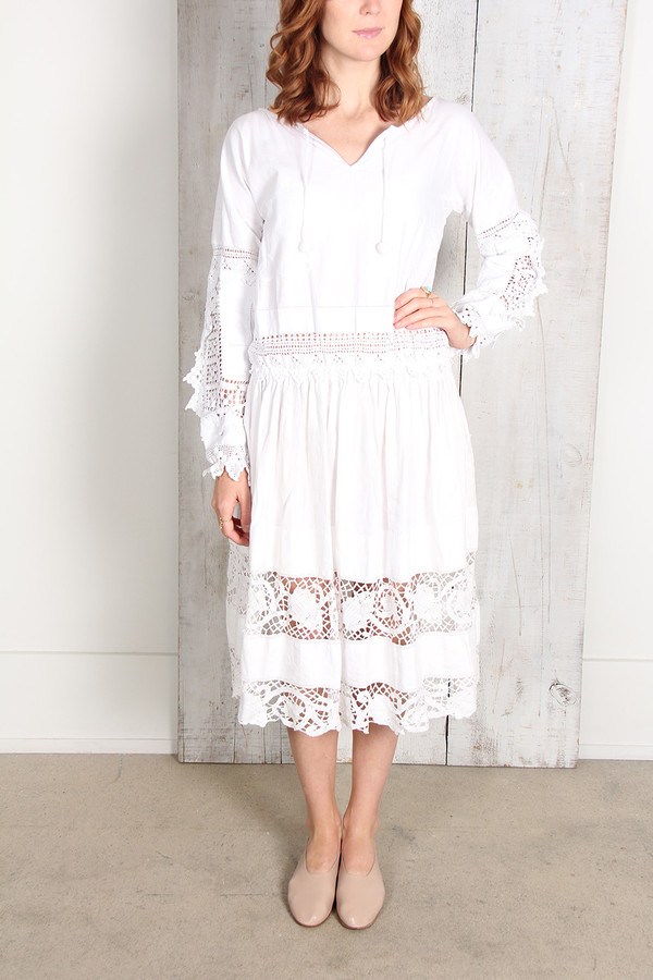 Place Nationale PEASANT LACE DRESS Place Nationale PEASANT LACE DRESS