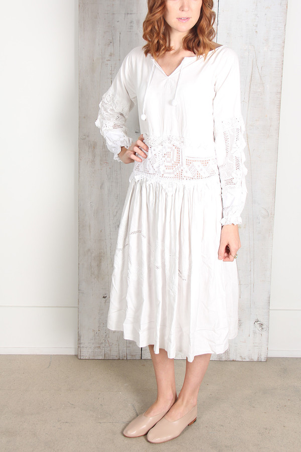 Place Nationale PEASANT LACE DRESS Place Nationale PEASANT LACE DRESS