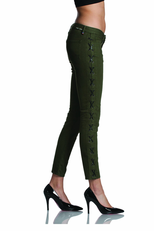 Etienne Marcel Military Skinny Jean with Lace-up Detail Etienne Marcel Military Skinny Jean with Lace-up Detail