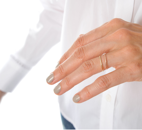 Gabriela Artigas 14K White Mini Axis Pave Ring Gabriela Artigas 14K White Mini Axis Pave Ring