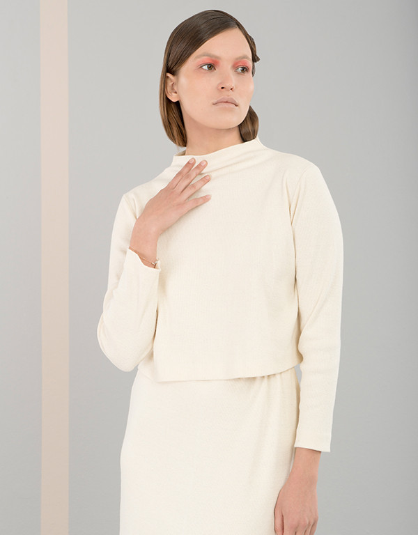 Elise Ballegeer Ribbed Mock Top Elise Ballegeer Ribbed Mock Top