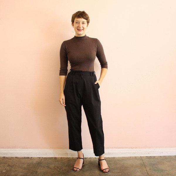 Curator Ida Stripe Mock Turtleneck Curator Ida Stripe Mock Turtleneck