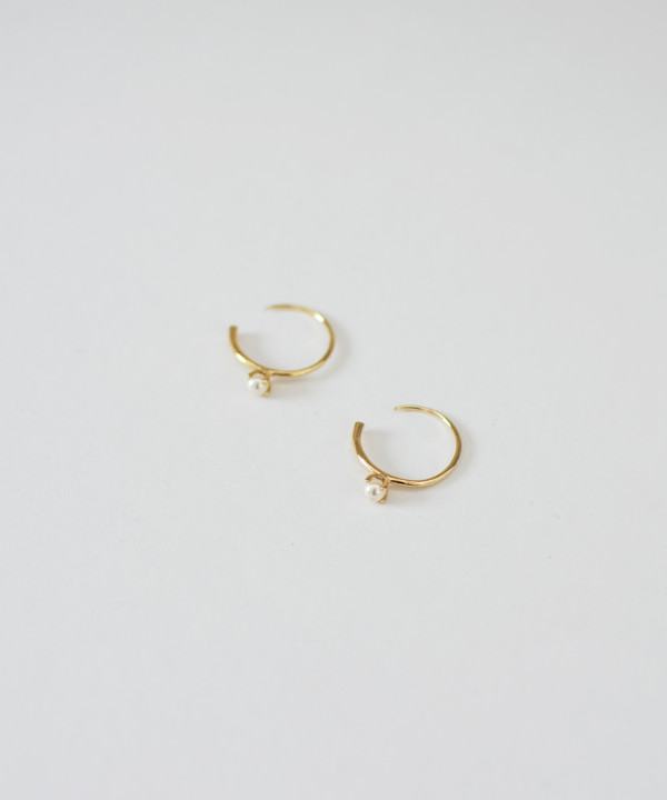 Bing Bang NYC Bing Bang Pearl Open Hoops Bing Bang NYC Bing Bang Pearl Open Hoops