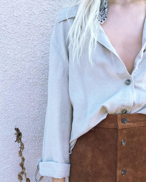 Kaleidos Vintage Oatmeal Linen Blouse Kaleidos Vintage Oatmeal Linen Blouse