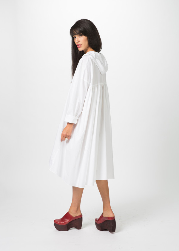Rundholz Hooded Ruffle Dress Rundholz Hooded Ruffle Dress